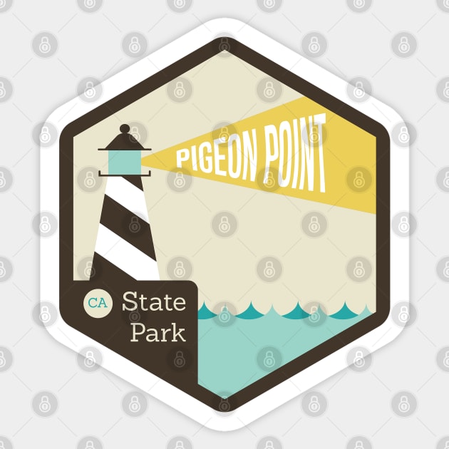 Pigeon Point State Badge Sticker by CloudWalkerDesigns